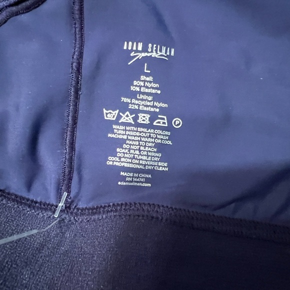 Adam Selman Sport Sheer Racerback Navy Sports Bra - Picture 5 of 7